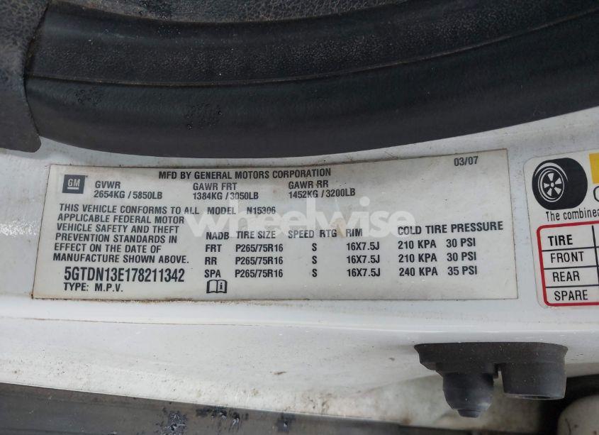 Photo 9 of 2007 Hummer H3 SUV (VIN 5GTDN13E178211342)