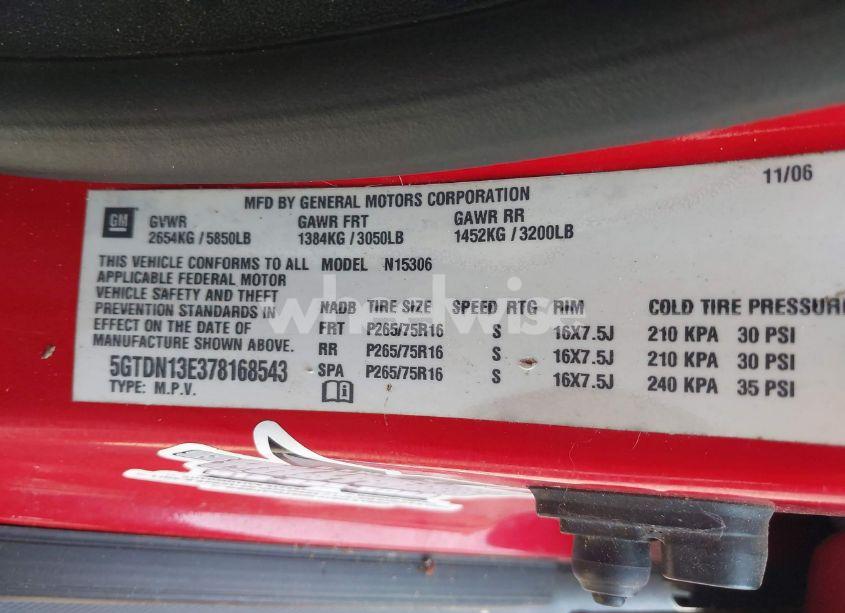 Photo 9 of 2007 Hummer H3 SUV (VIN 5GTDN13E378168543)