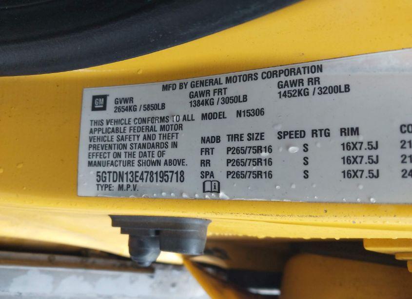 Photo 9 of 2007 Hummer H3 SUV (VIN 5GTDN13E478195718)