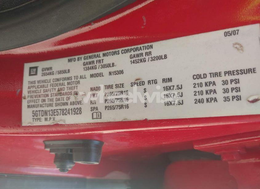 Photo 9 of 2007 Hummer H3 SUV (VIN 5GTDN13E578241928)