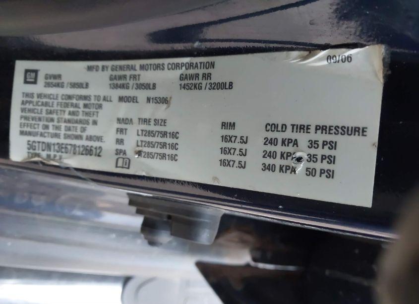 Photo 9 of 2007 Hummer H3 SUV (VIN 5GTDN13E678126612)