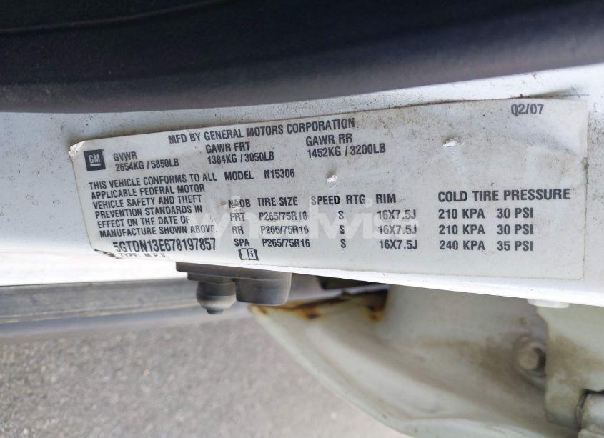 Photo 9 of 2007 Hummer H3 SUV (VIN 5GTDN13E678197857)