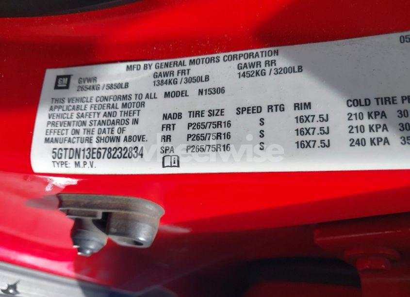 Photo 9 of 2007 Hummer H3 SUV (VIN 5GTDN13E678232834)