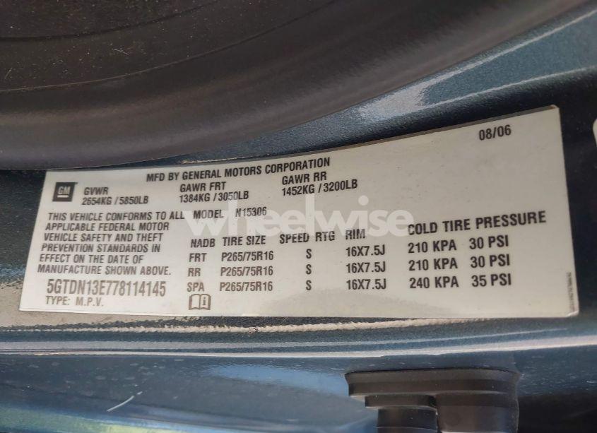 Photo 9 of 2007 Hummer H3 SUV (VIN 5GTDN13E778114145)