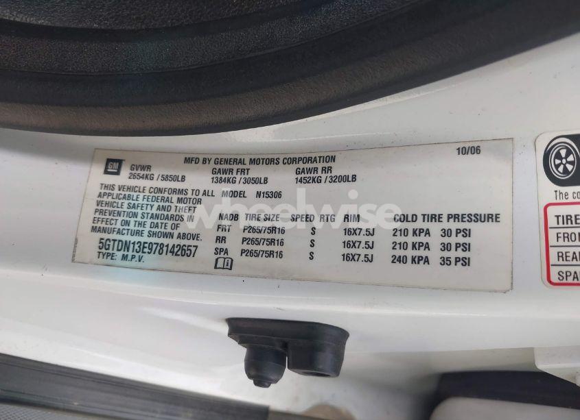 Photo 9 of 2007 Hummer H3 SUV (VIN 5GTDN13E978142657)