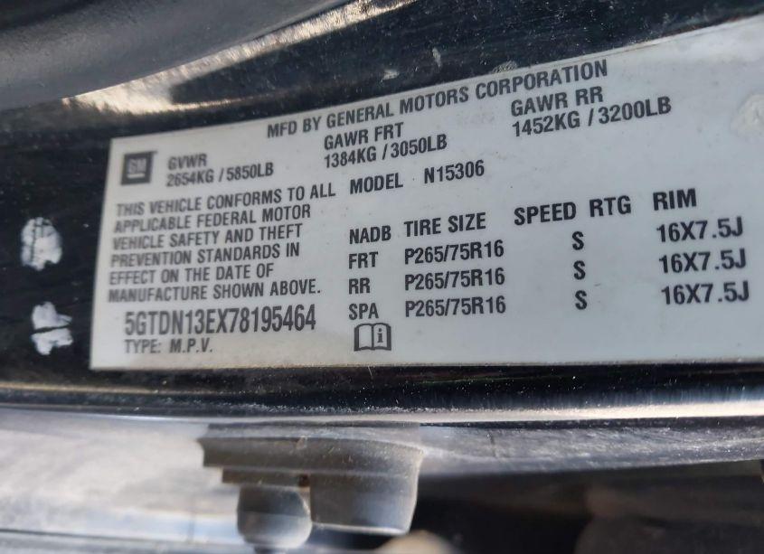 Photo 9 of 2007 Hummer H3 SUV (VIN 5GTDN13EX78195464)