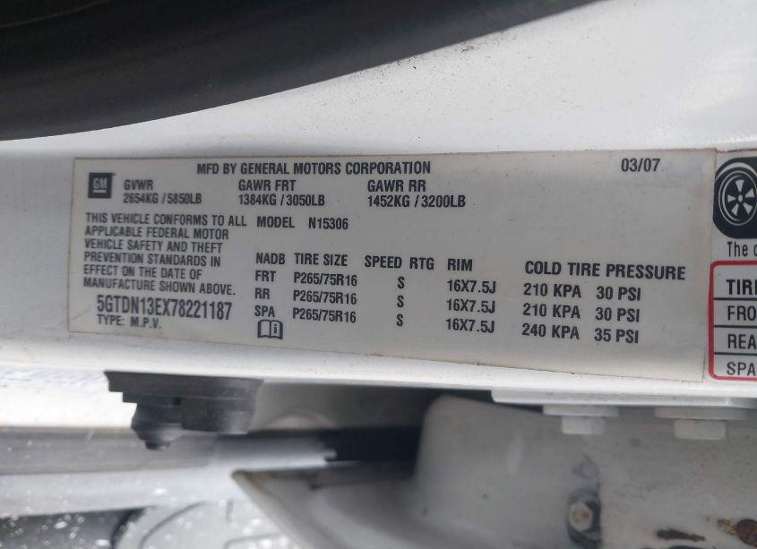 Photo 9 of 2007 Hummer H3 SUV (VIN 5GTDN13EX78221187)