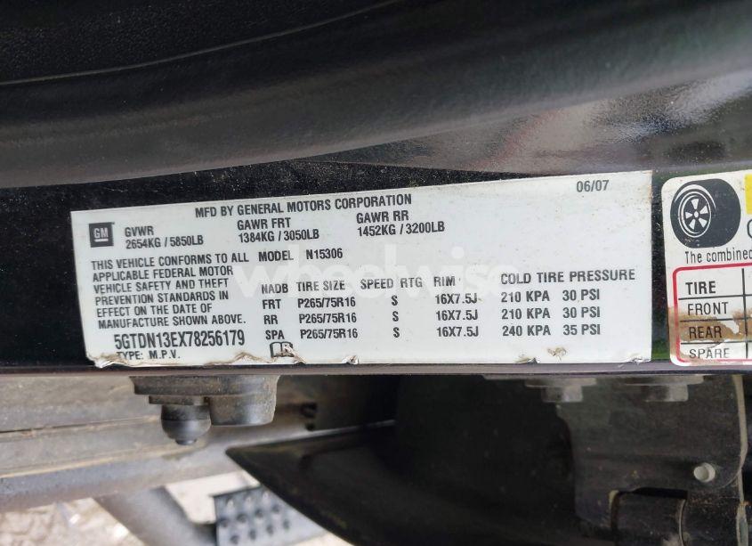 Photo 9 of 2007 Hummer H3 SUV (VIN 5GTDN13EX78256179)