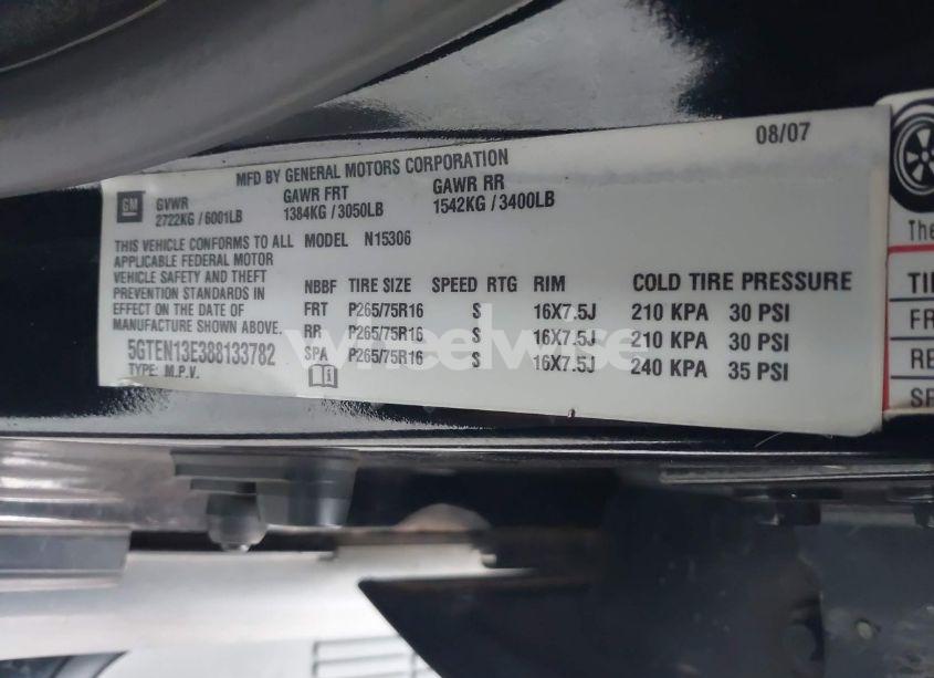 Photo 9 of 2008 Hummer H3 SUV (VIN 5GTEN13E388133782)