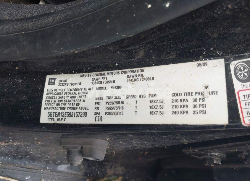 Photo 9 of 2009 Hummer H3 SUV (VIN 5GTEN13E598157390)