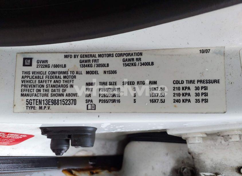 Photo 9 of 2008 Hummer H3 SUV (VIN 5GTEN13E988152370)