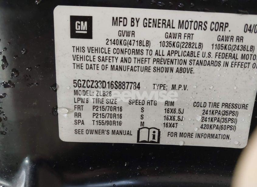 Photo 9 of 2006 Saturn Vue 4 CYL (VIN 5GZCZ33D16S887784)