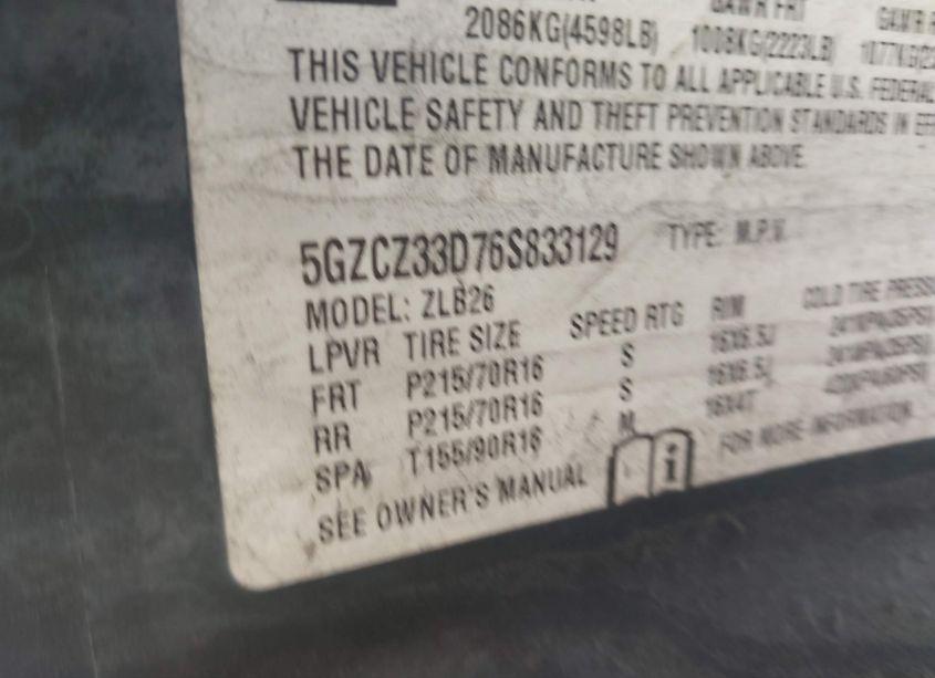 Photo 9 of 2006 Saturn Vue 4 CYL (VIN 5GZCZ33D76S833129)