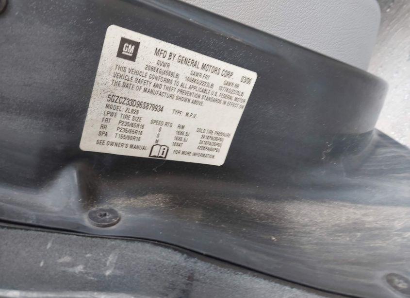 Photo 9 of 2006 Saturn Vue 4 CYL (VIN 5GZCZ33D96S879934)