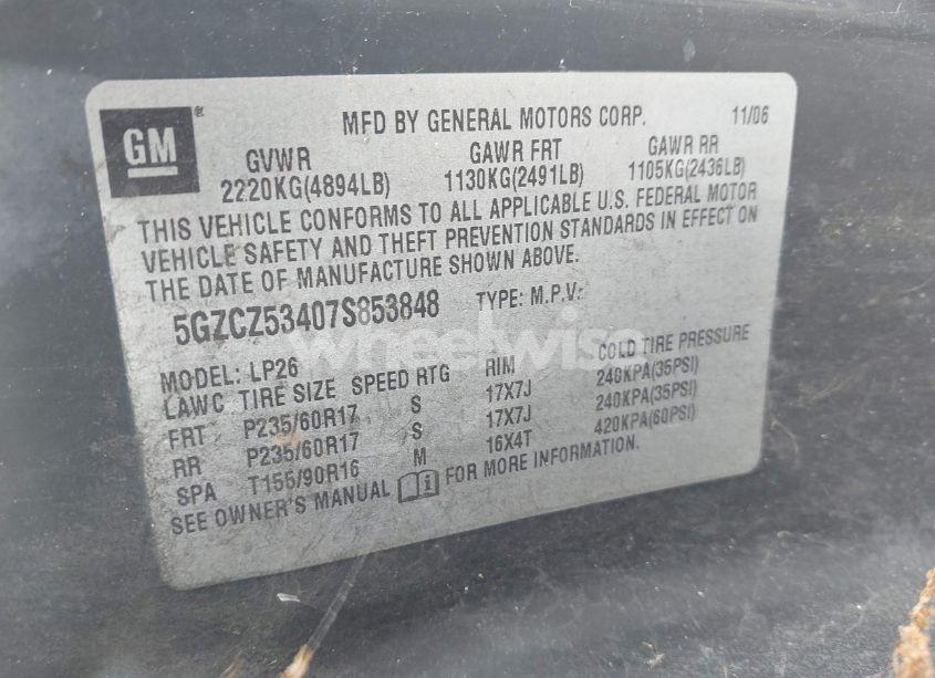 Photo 9 of 2007 Saturn Vue V6 (VIN 5GZCZ53407S853848)