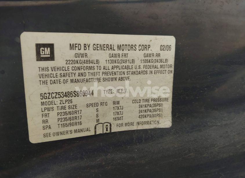 Photo 9 of 2006 Saturn Vue V6 (VIN 5GZCZ53486S866944)