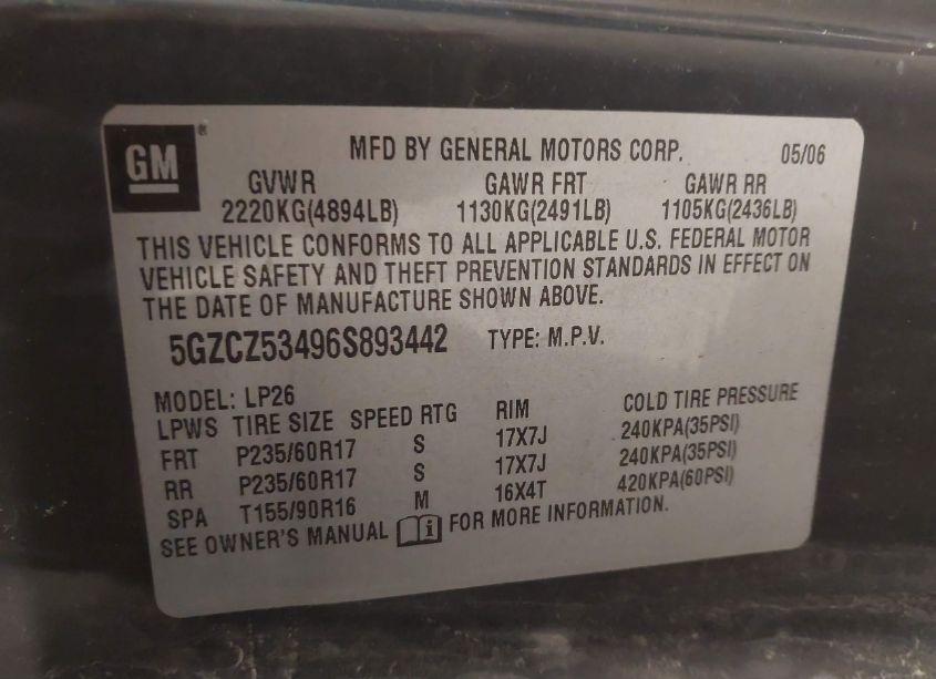 Photo 9 of 2006 Saturn Vue V6 (VIN 5GZCZ53496S893442)