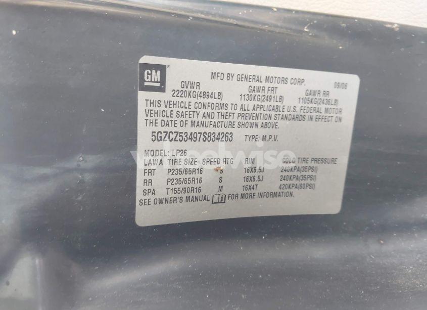 Photo 9 of 2007 Saturn Vue V6 (VIN 5GZCZ53497S834263)