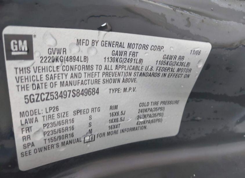 Photo 9 of 2007 Saturn Vue V6 (VIN 5GZCZ53497S849684)