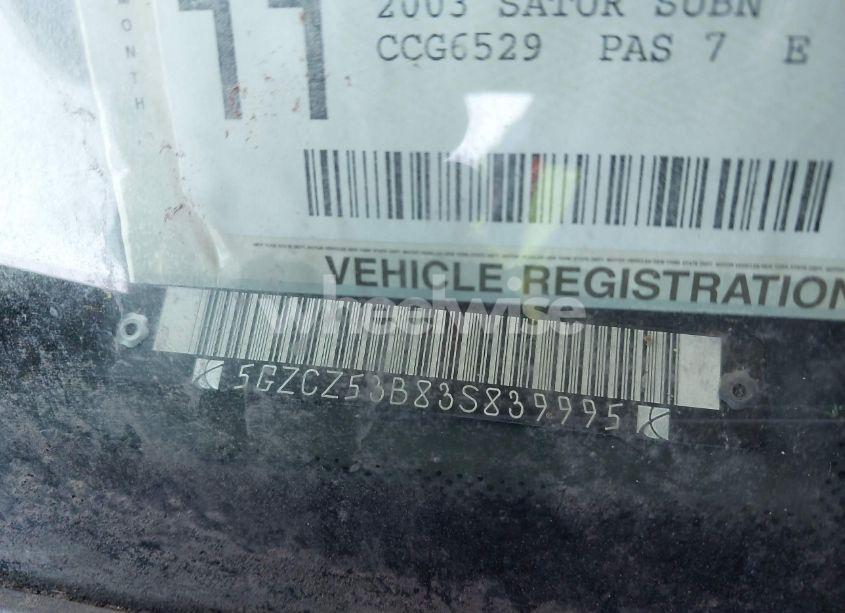 Photo 12 of 2003 Saturn Vue V6 (VIN 5GZCZ53B83S839995)
