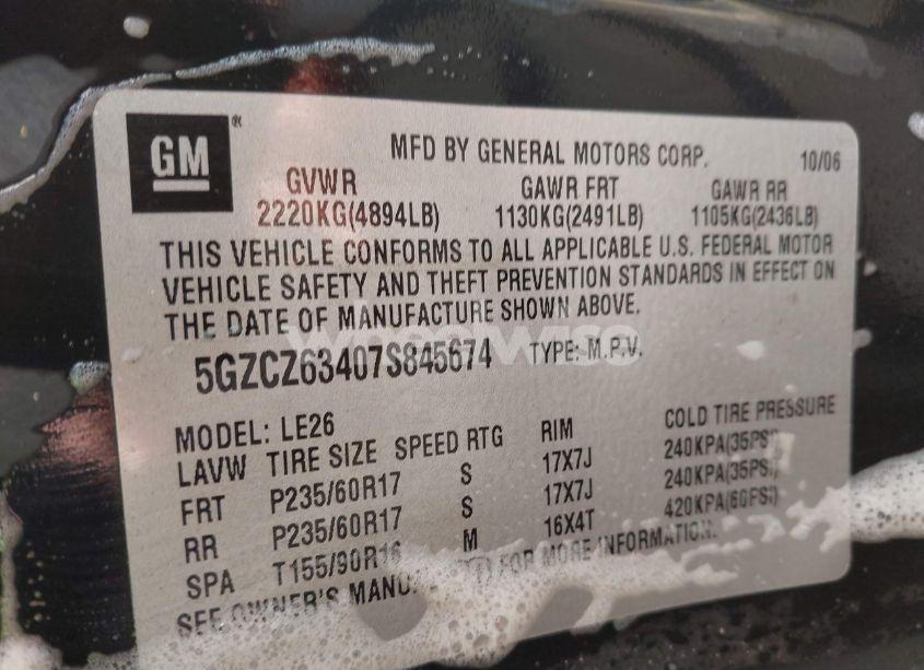 Photo 9 of 2007 Saturn Vue V6 (VIN 5GZCZ63407S845674)