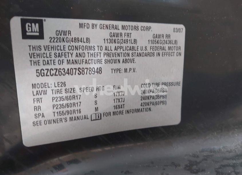 Photo 9 of 2007 Saturn Vue V6 (VIN 5GZCZ63407S878948)