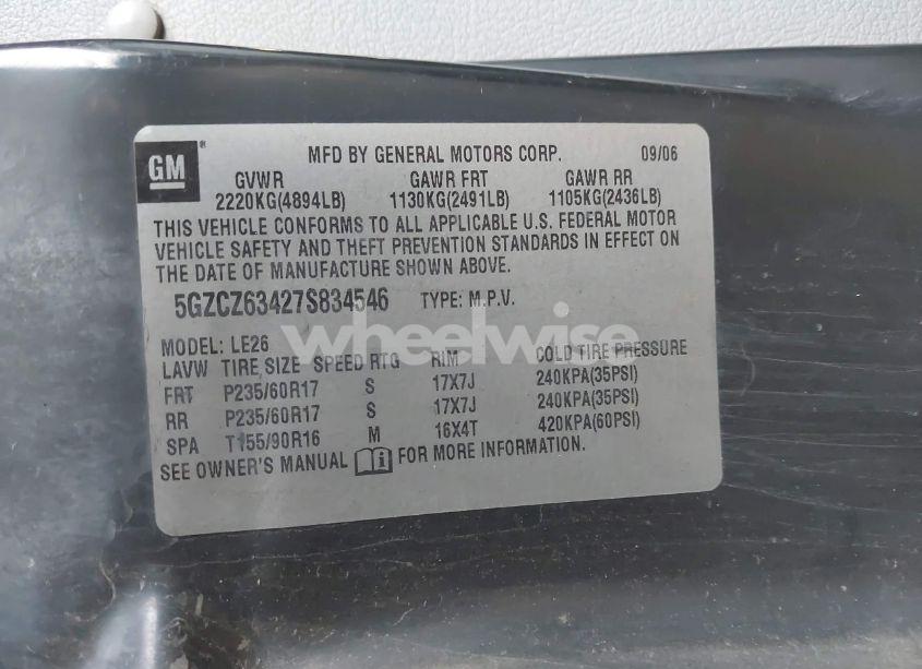 Photo 9 of 2007 Saturn Vue V6 (VIN 5GZCZ63427S834546)