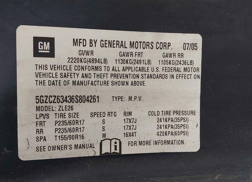 Photo 9 of 2006 Saturn Vue V6 (VIN 5GZCZ63436S804261)