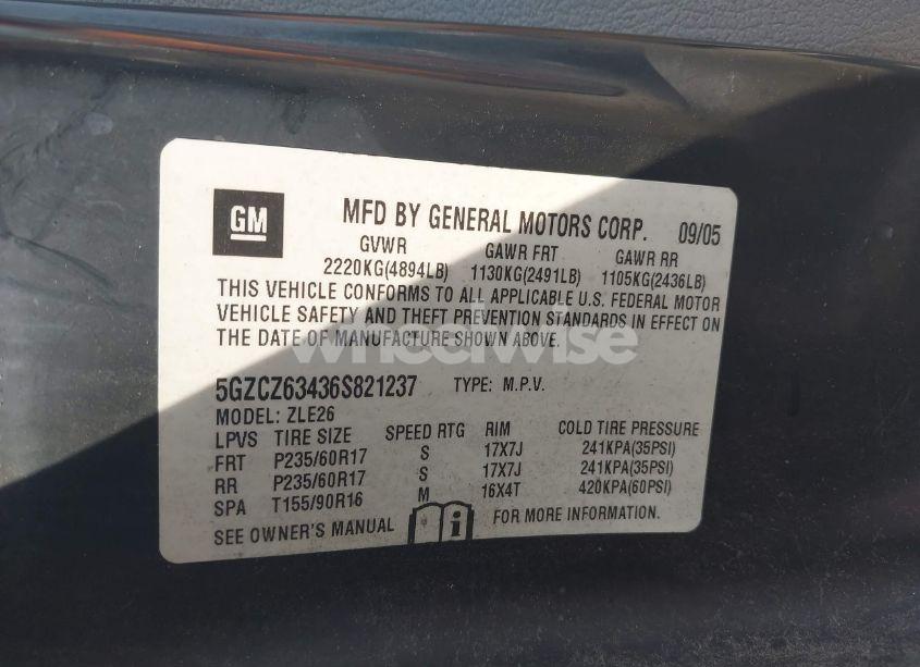 Photo 9 of 2006 Saturn Vue V6 (VIN 5GZCZ63436S821237)