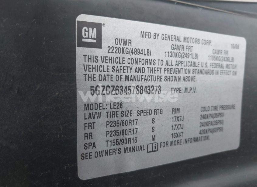 Photo 9 of 2007 Saturn Vue V6 (VIN 5GZCZ63457S843273)