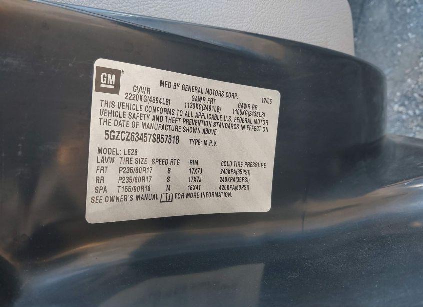 Photo 9 of 2007 Saturn Vue V6 (VIN 5GZCZ63457S857318)