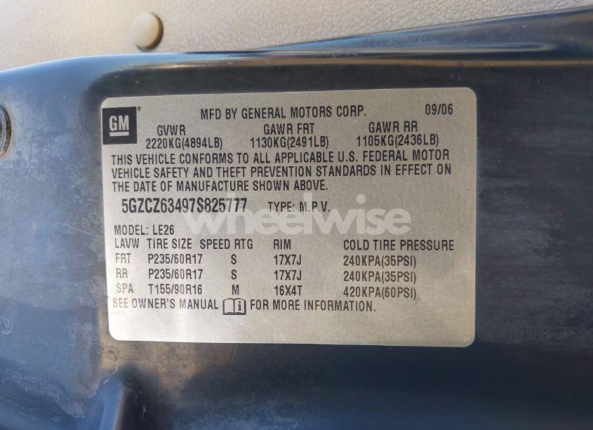 Photo 9 of 2007 Saturn Vue V6 (VIN 5GZCZ63497S825777)