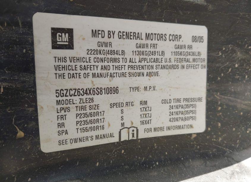 Photo 9 of 2006 Saturn Vue V6 (VIN 5GZCZ634X6S810896)