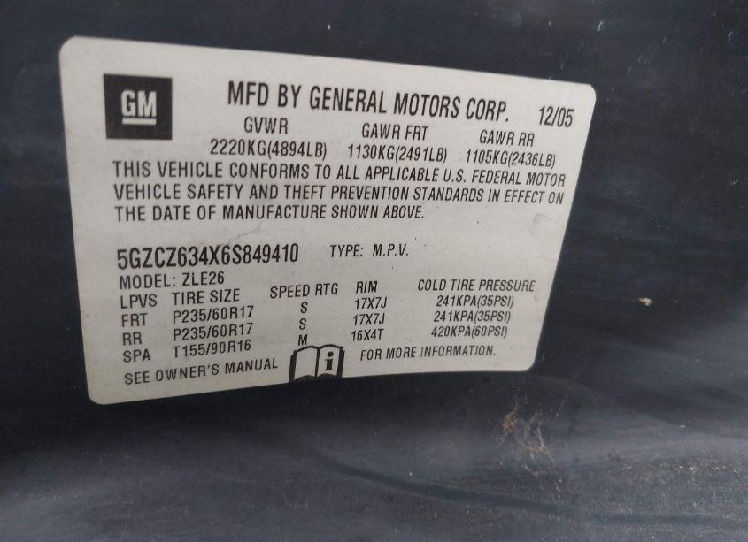 Photo 9 of 2006 Saturn Vue V6 (VIN 5GZCZ634X6S849410)