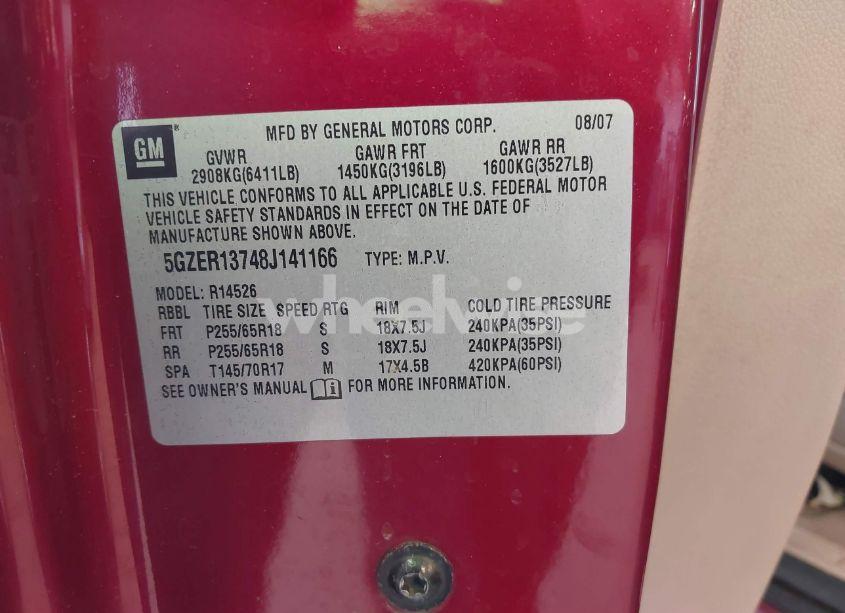 Photo 9 of 2008 Saturn Outlook XE (VIN 5GZER13748J141166)