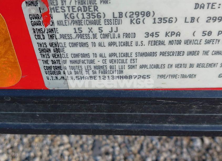 Photo 9 of 2020 Homesteader Other N/A (VIN 5HABE1213MN087265)