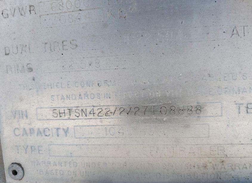 Photo 9 of 2002 Heil Co UNKNOWN (VIN 5HTSN422227T08888)