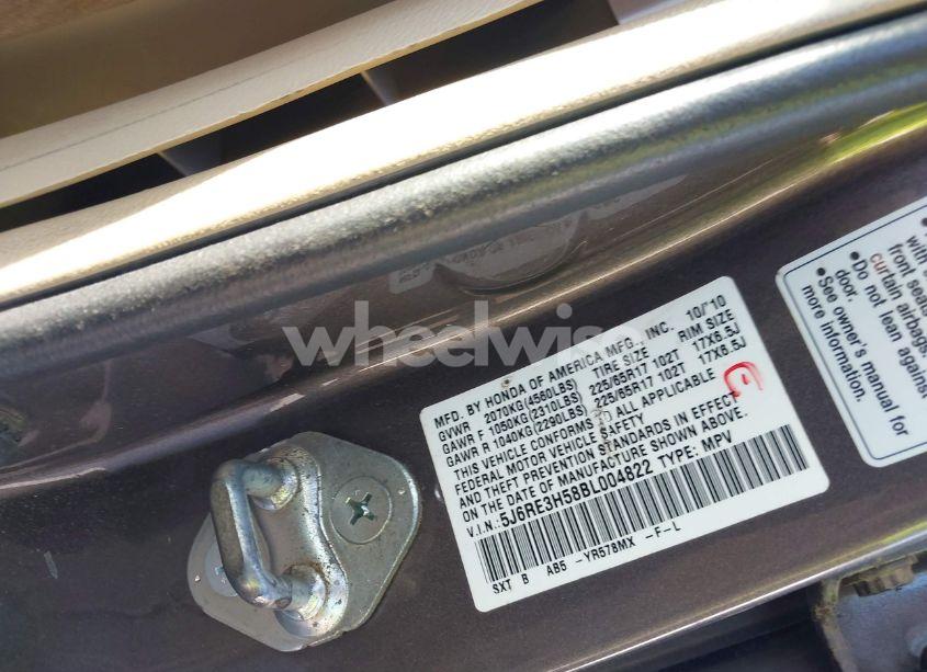 Photo 9 of 2011 Honda Cr-v EX (VIN 5J6RE3H58BL004822)