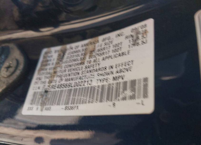 Photo 9 of 2009 Honda Cr-v EX (VIN 5J6RE48569L002213)