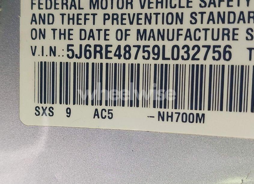 Photo 9 of 2009 Honda Cr-v EX-L (VIN 5J6RE48759L032756)