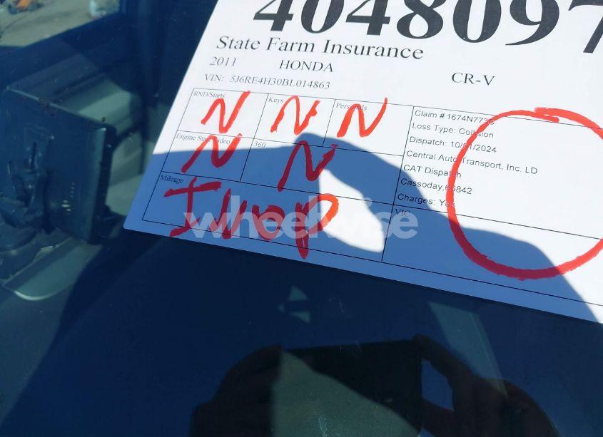 Photo 7 of 2011 Honda Cr-v LX (VIN 5J6RE4H30BL014863)