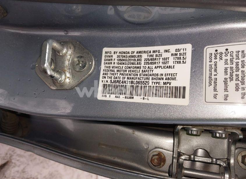 Photo 9 of 2011 Honda Cr-v LX (VIN 5J6RE4H31BL065529)