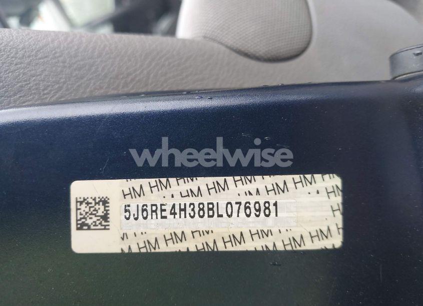 Photo 9 of 2011 Honda Cr-v LX (VIN 5J6RE4H38BL076981)