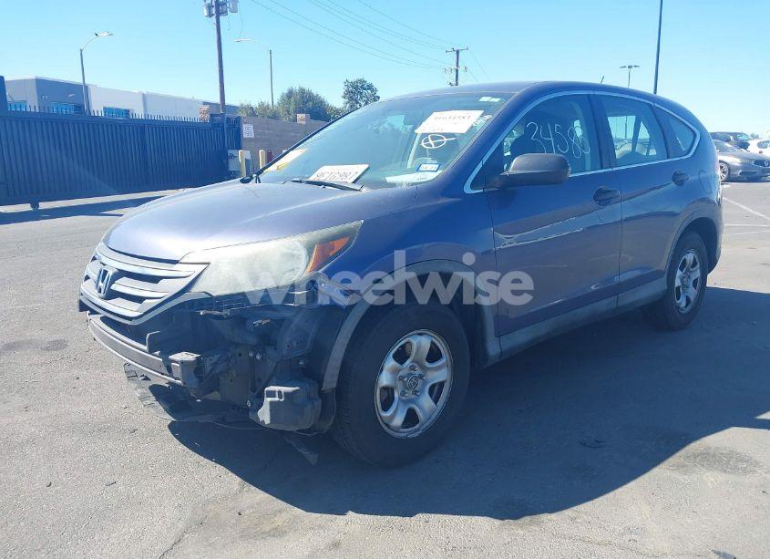 Photo 2 of 2013 Honda Cr-v LX (VIN 5J6RM3H37DL027075)
