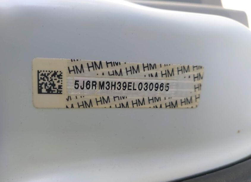 Photo 9 of 2014 Honda Cr-v LX (VIN 5J6RM3H39EL030965)