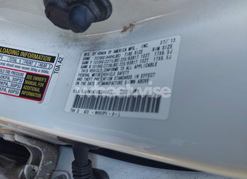 Photo 9 of 2013 Honda Cr-v EX-L (VIN 5J6RM3H70DL045811)