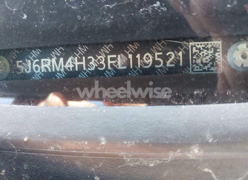 Photo 9 of 2015 Honda Cr-v LX (VIN 5J6RM4H33FL119521)