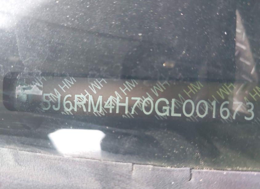 Photo 9 of 2016 Honda Cr-v EX-L (VIN 5J6RM4H70GL001673)