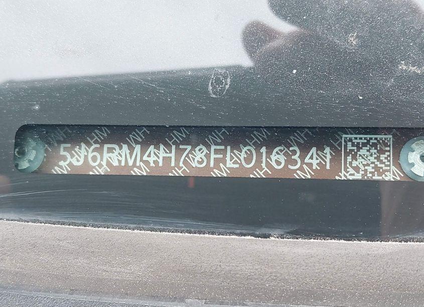 Photo 9 of 2015 Honda Cr-v EX-L (VIN 5J6RM4H78FL016341)