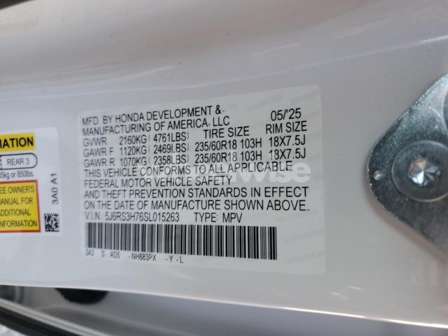 Photo 12 of 2025 HONDA CR-V EXL N/A (VIN 5J6RS3H76SL015263)